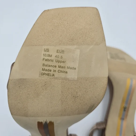 NWOT Sam Edelman Ophelia Heeled Ankle Strap Sandals, Soft Praline, Women's 10.5 - Picture 14 of 16